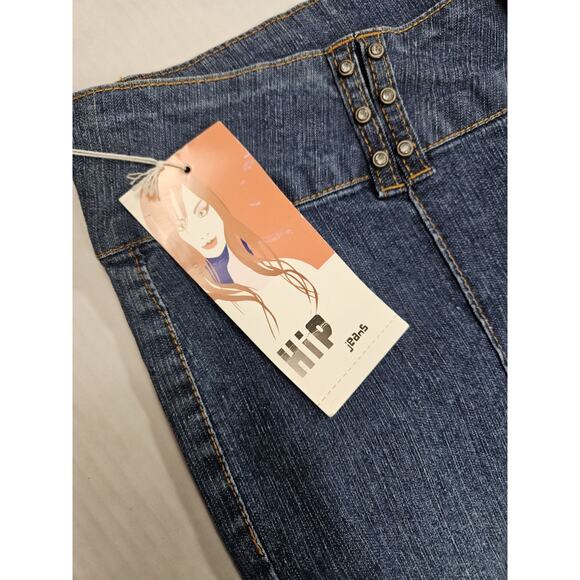 y2k Hip Jeans Women's Size 15 Embellished Stretch 80s Style Rock Grunge Studded - Picture 13 of 13